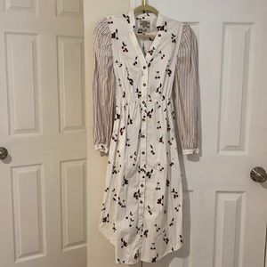 floral button dress